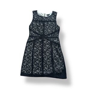 [Bisou Bisou] Black Lace Sleeveless Dress
